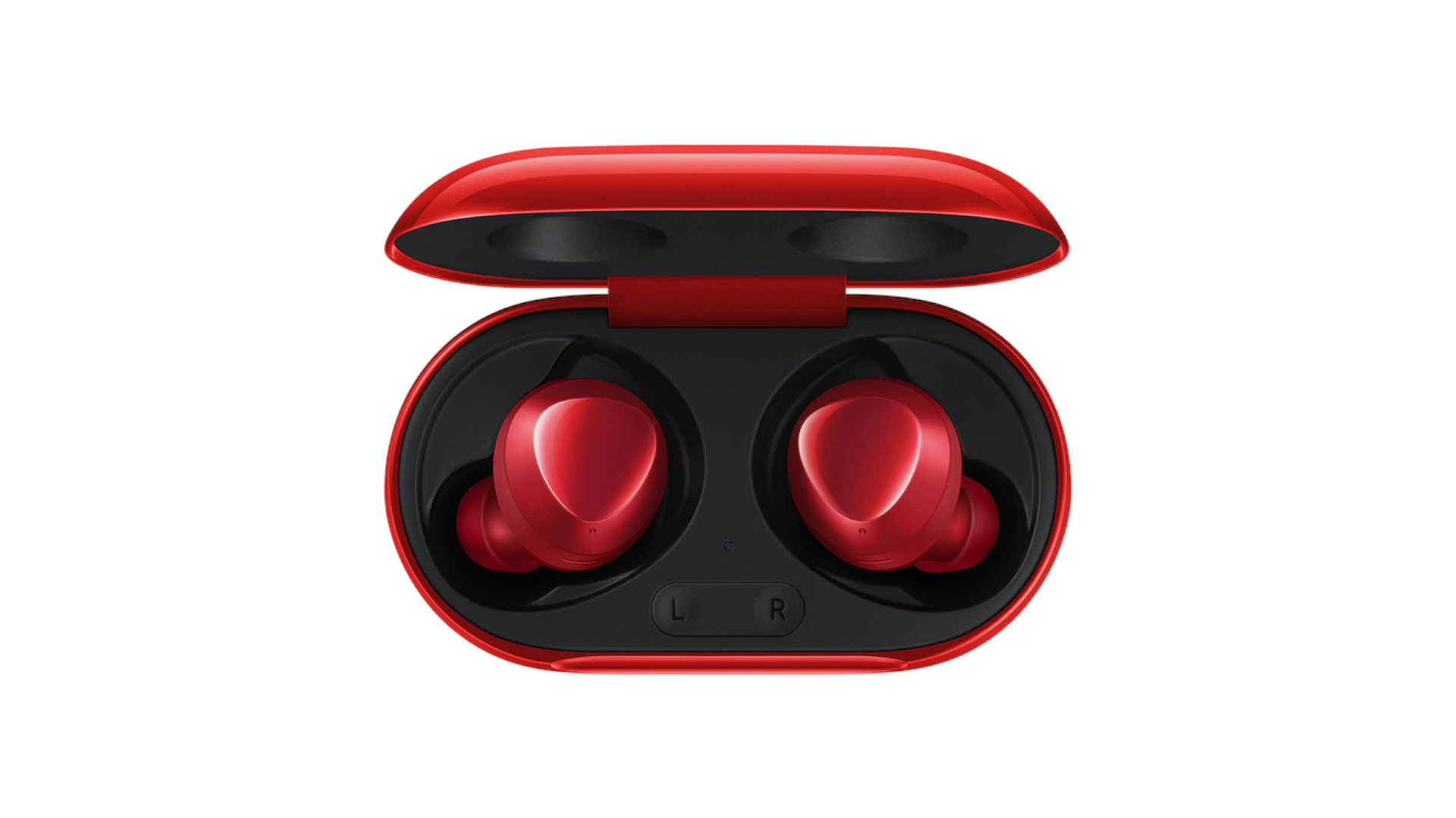 The Samsung Galaxy Buds Plus Red.