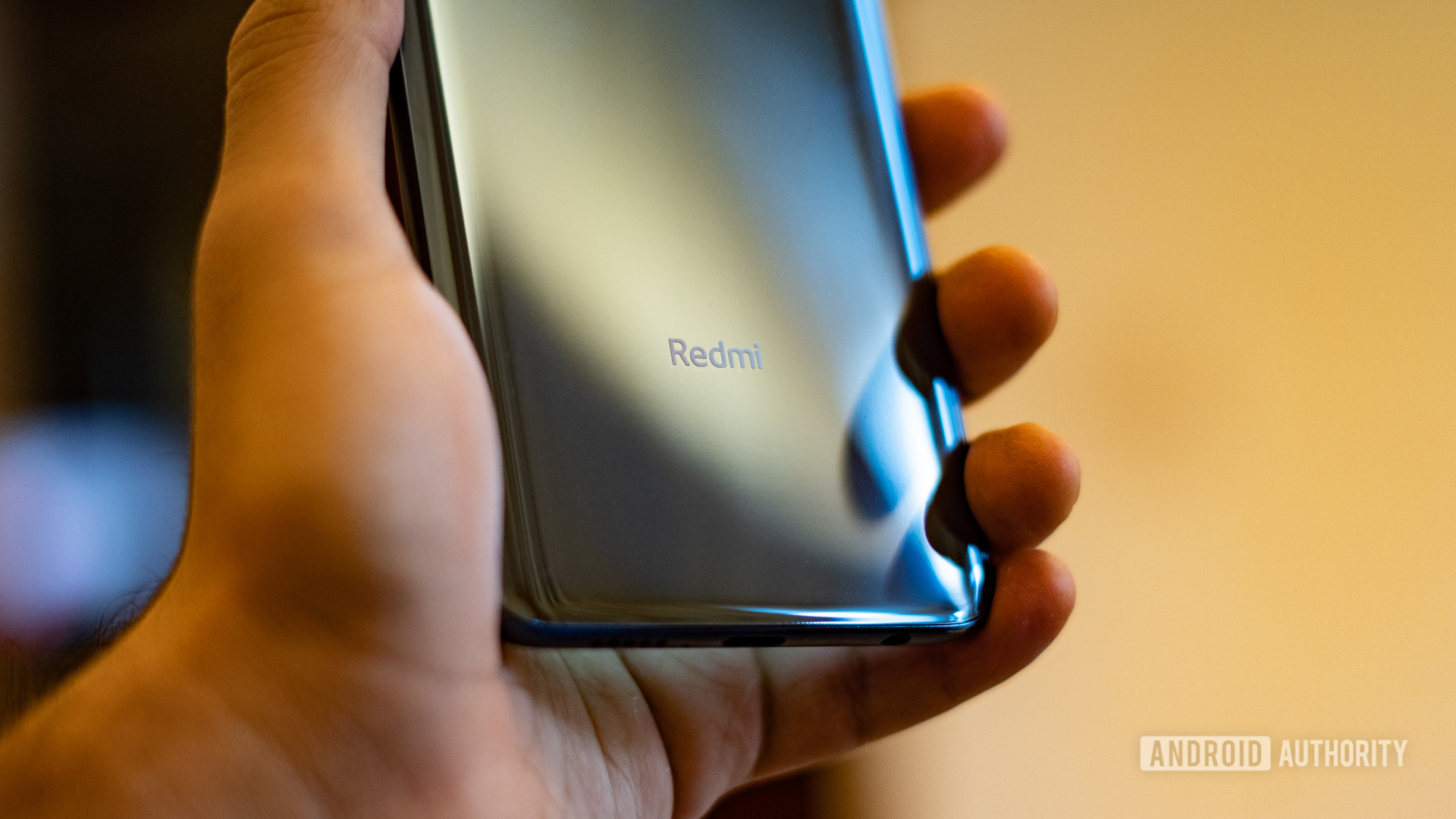 Redmi Note 9 Pro gros plan du logo