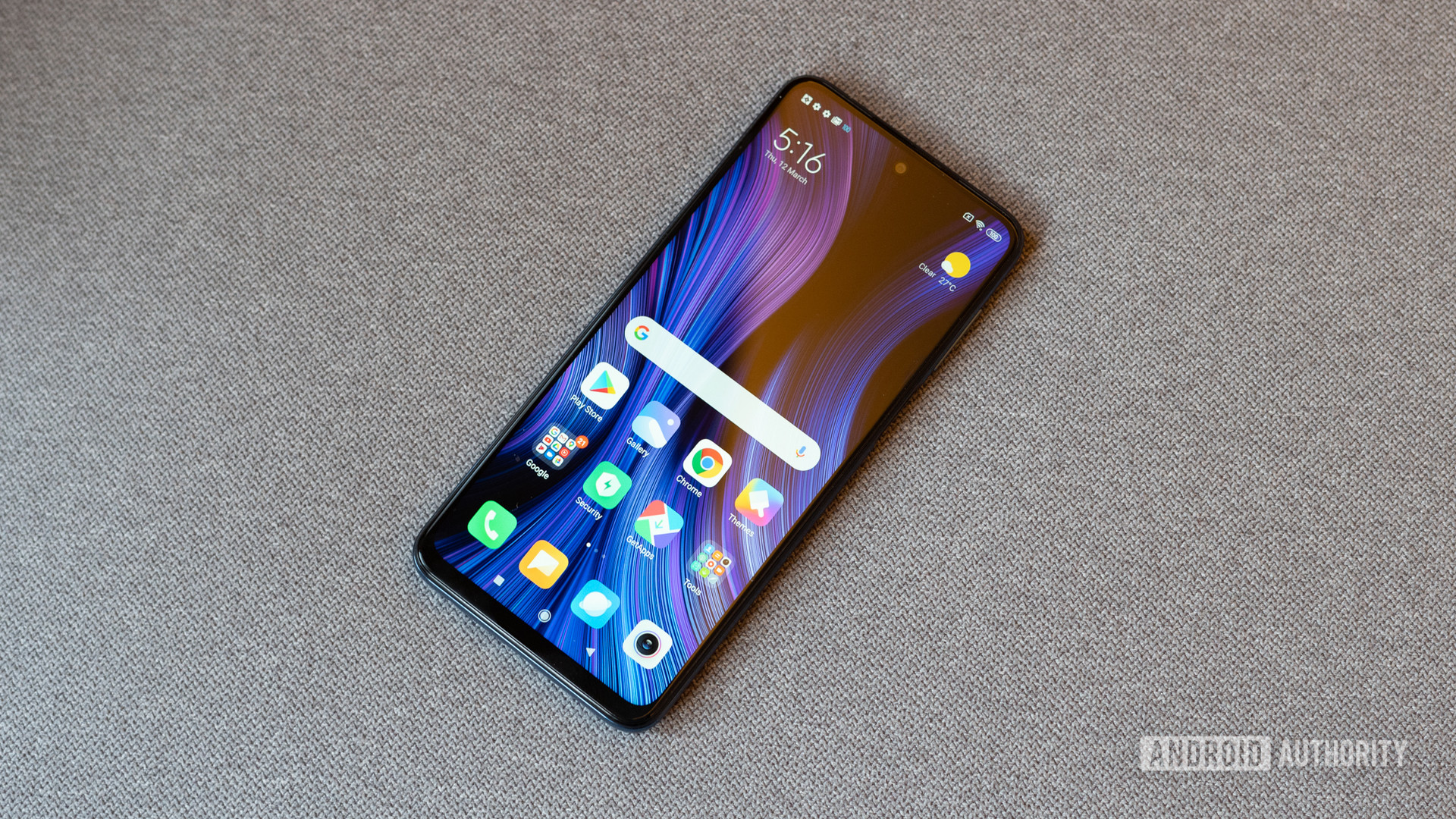 Redmi Note 9 Pro profile shot with icons