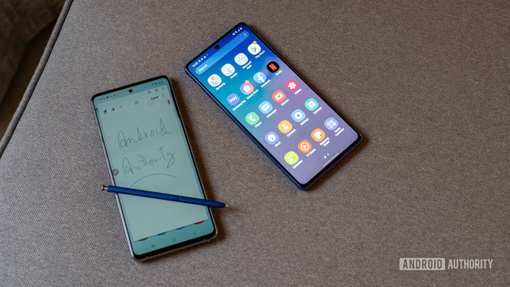 Samsung Galaxy S10 Lite vs Note 10 Lite with s pen out