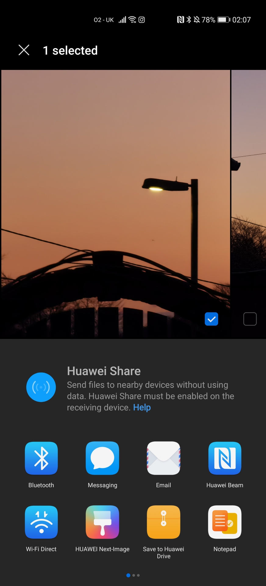 Share sheet Huawei