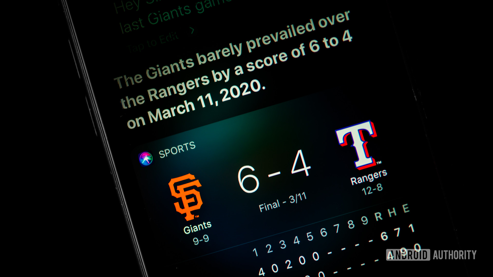 Siri command sports scores