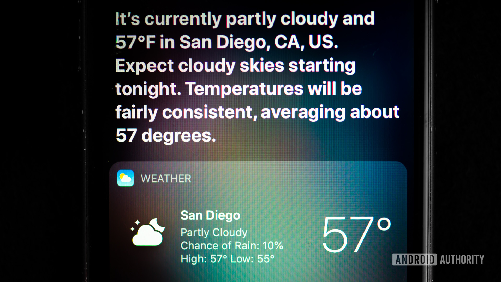 Siri command weather