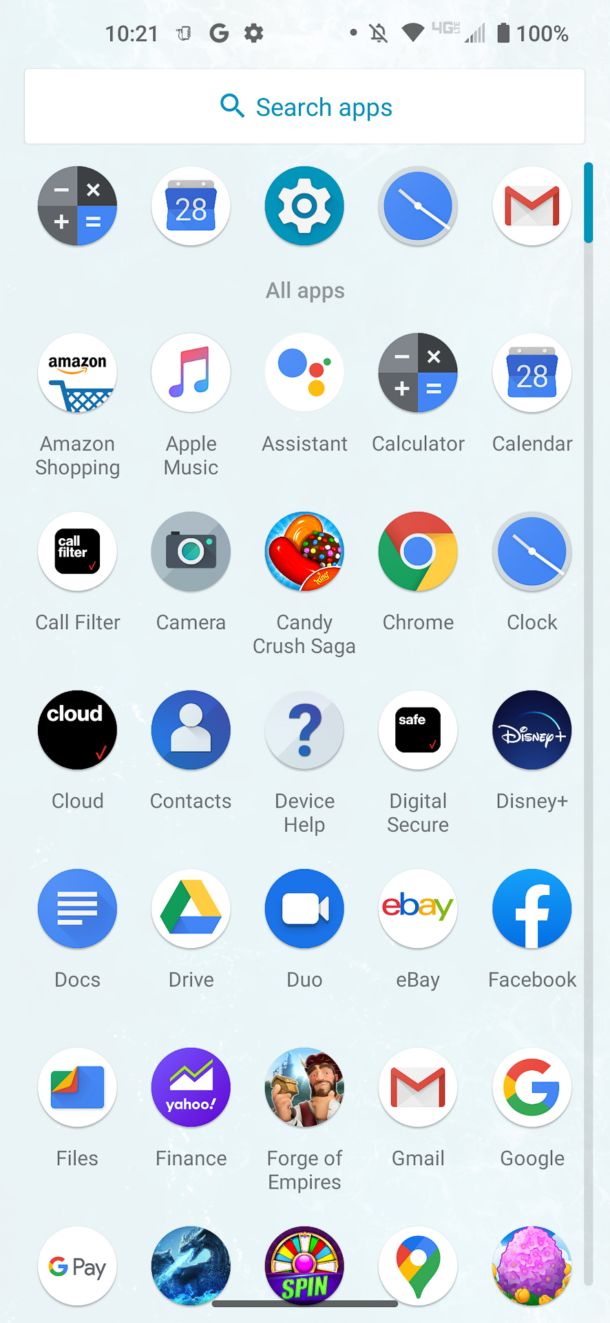 Motorola Edge Plus app drawer