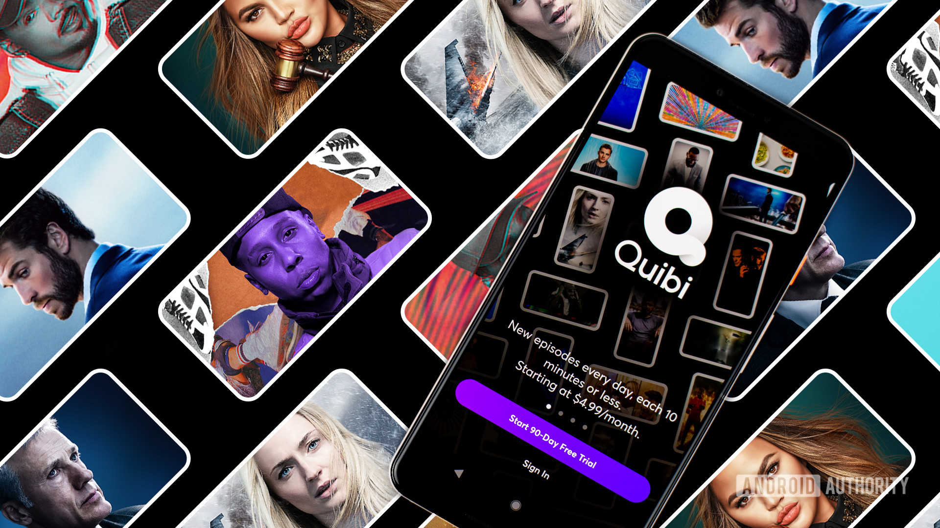 Quibi streaming app on Android smartphone stock photo 2
