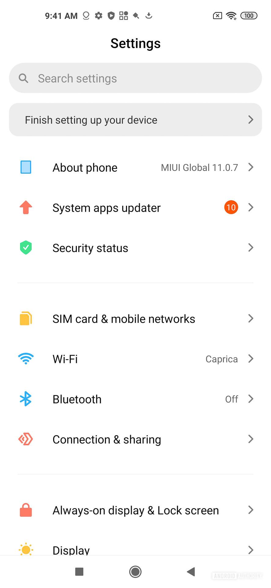 Настройки телефона Xiaomi Mi 10 Pro