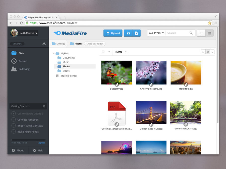 App Bar and My Files mediafire