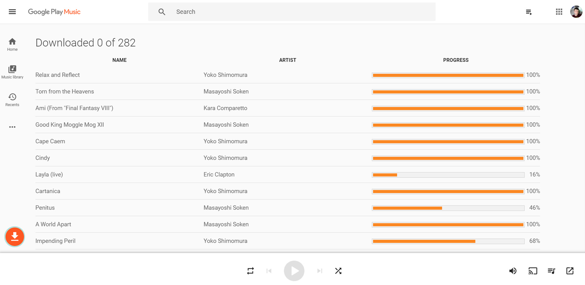 Google Play Music download library 1