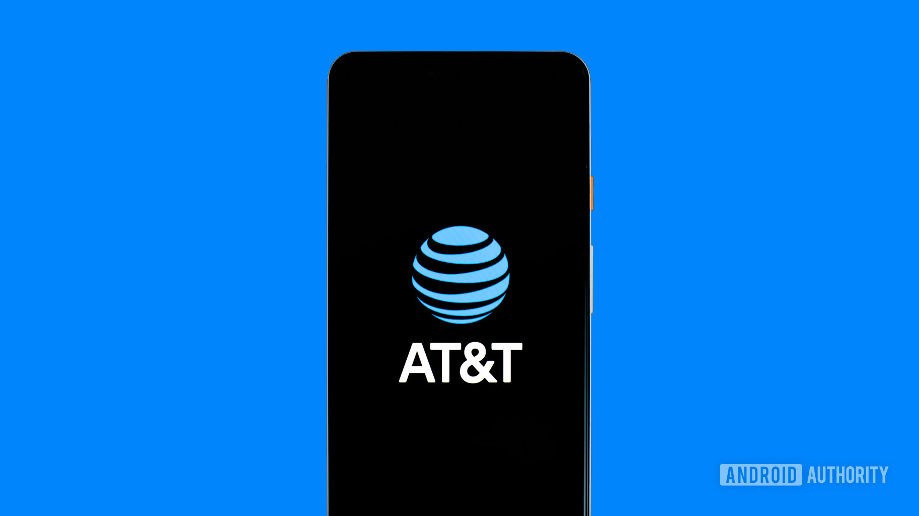 ATT logo on phone stock photo