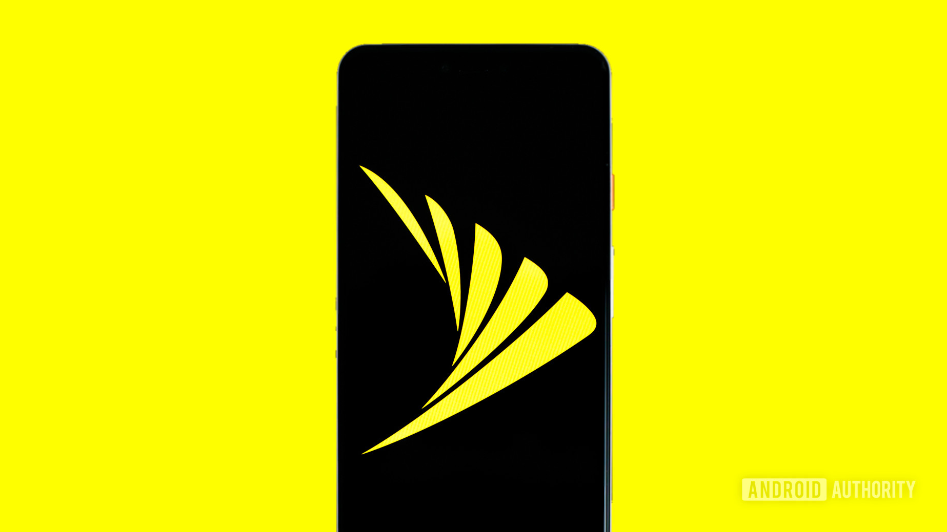 Sprint logo on phone stock photo