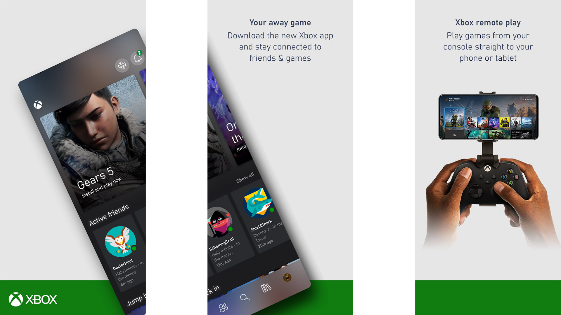 Captura de pantalla de la aplicación Xbox 2020