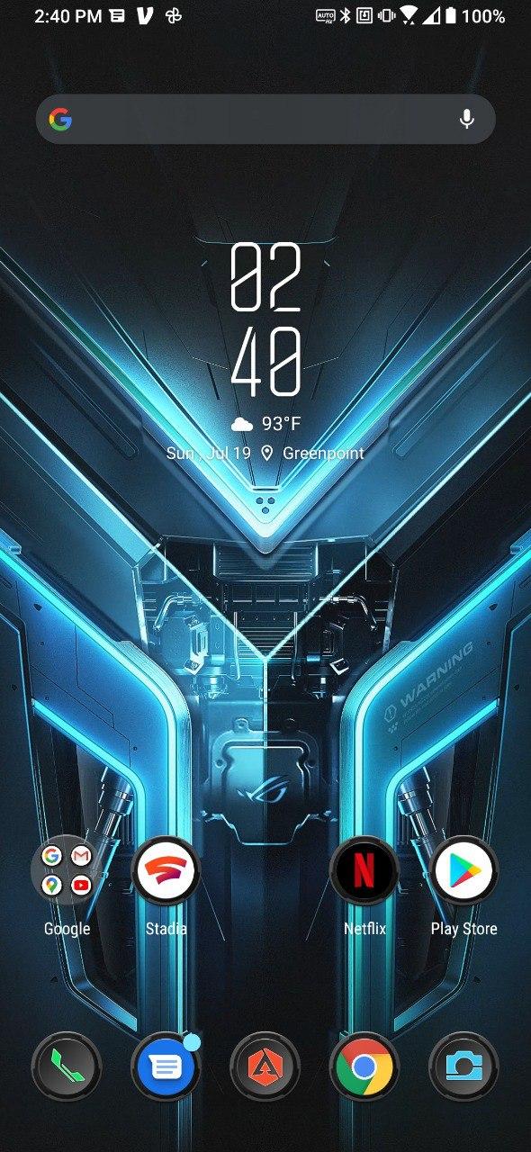 Asus ROG Phone 3 Apex Galactic Armor theme