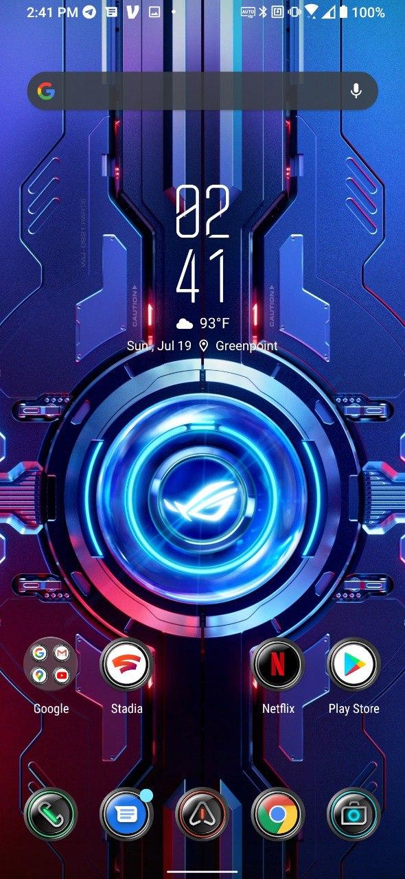 Asus ROG Phone 3 Quantum Infinity Core theme