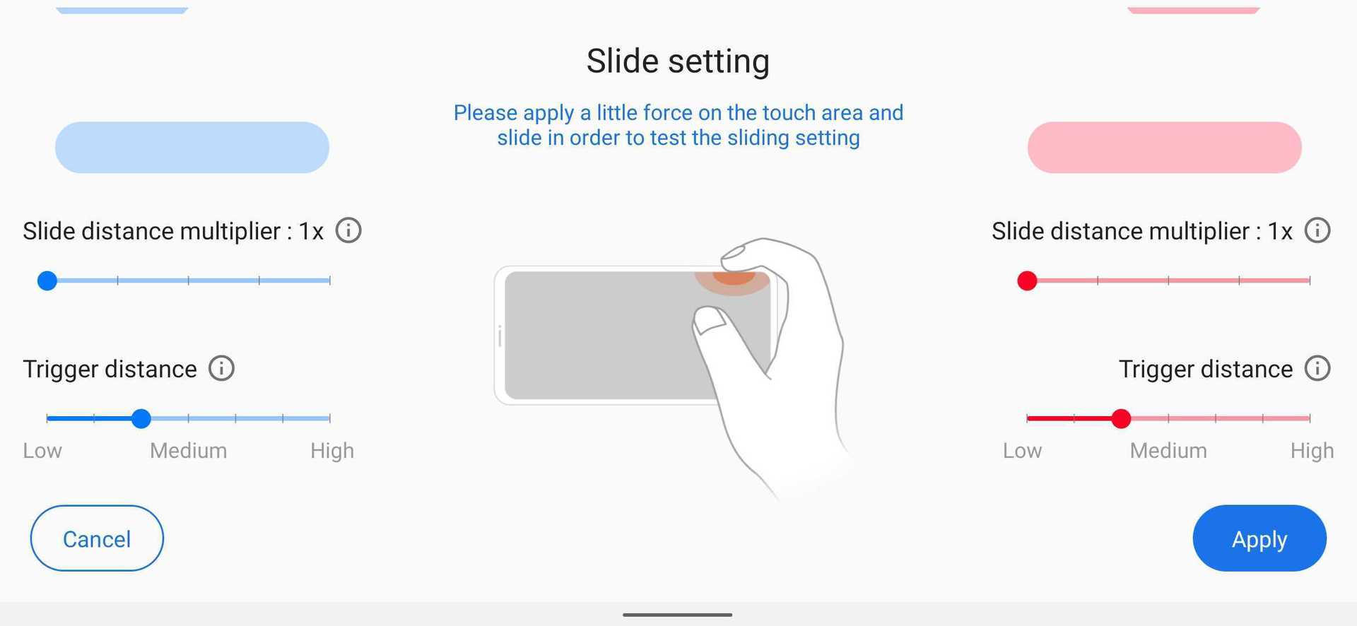 Asus ROG Phone 3 air trigger slide setting