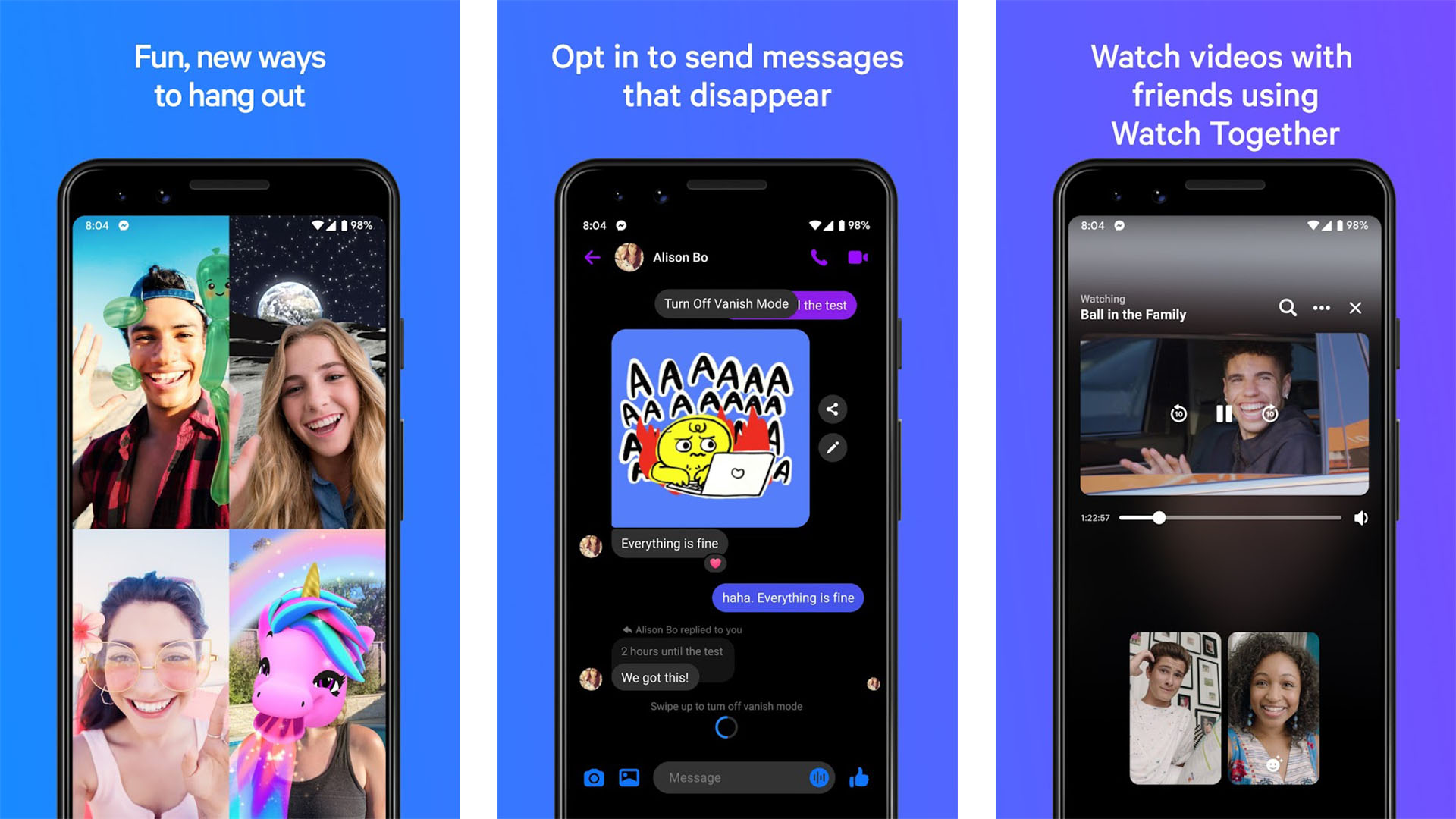 Facebook Messenger screenshot 2020