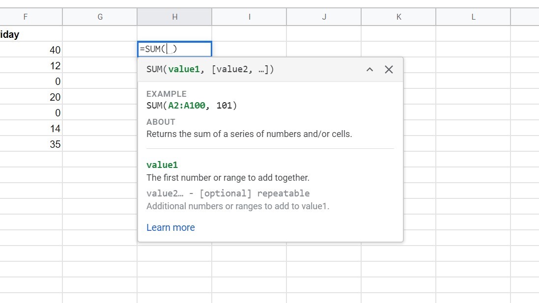 how to use google sheets basic