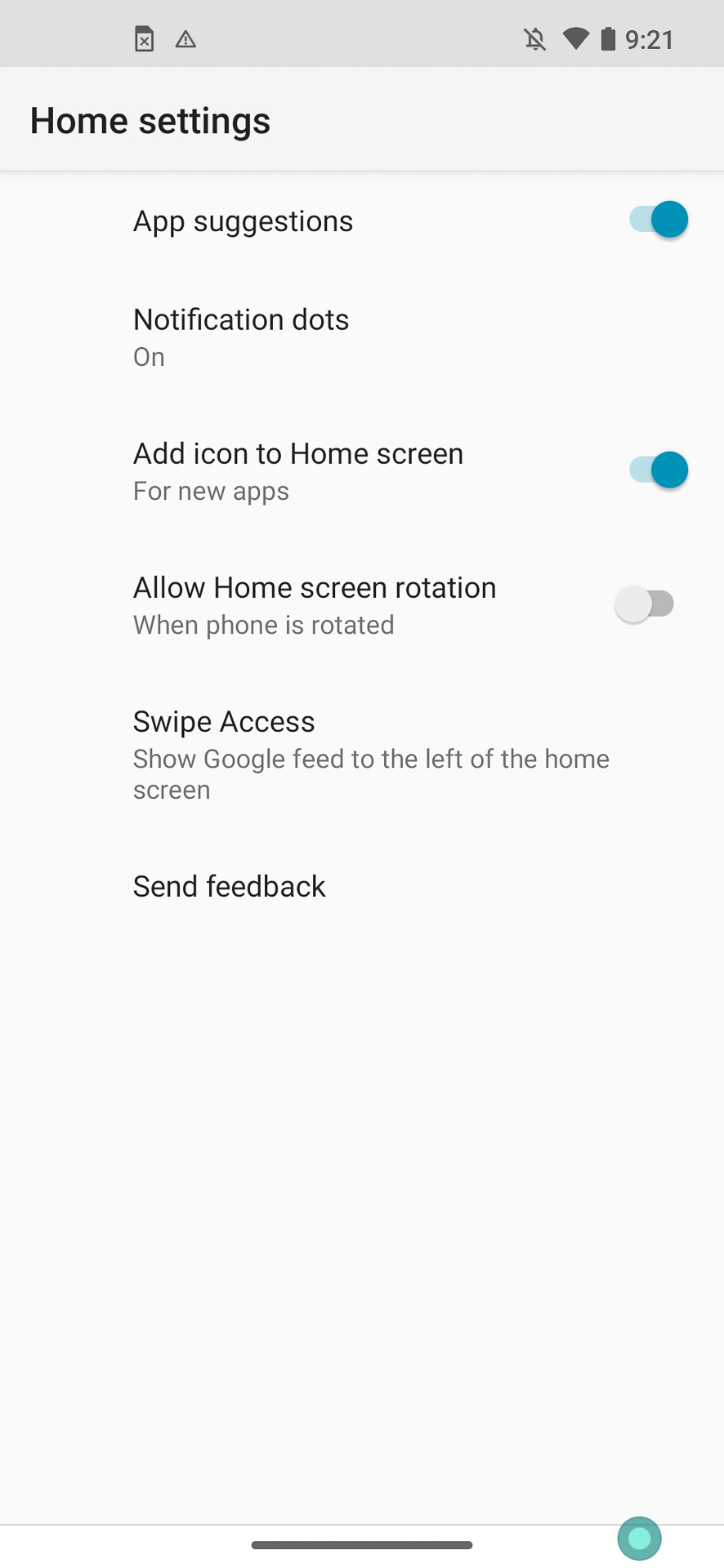 Motorola Moto Edge home settings
