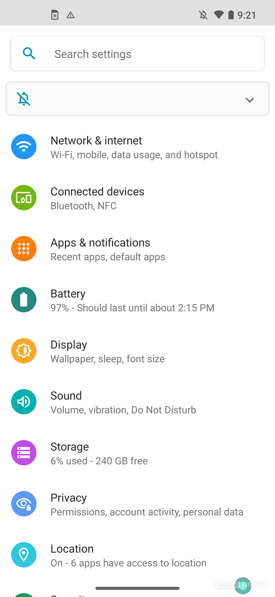 Motorola Moto Edge settings