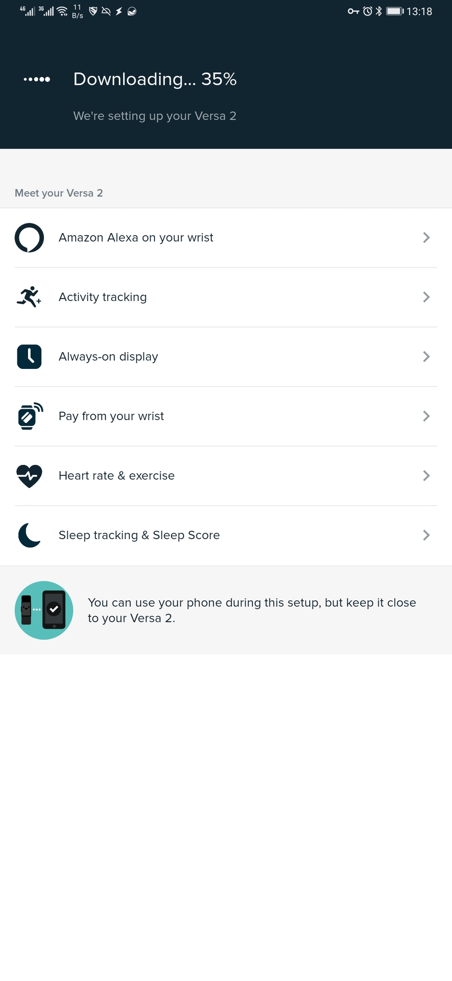 fitbit app updating tracker