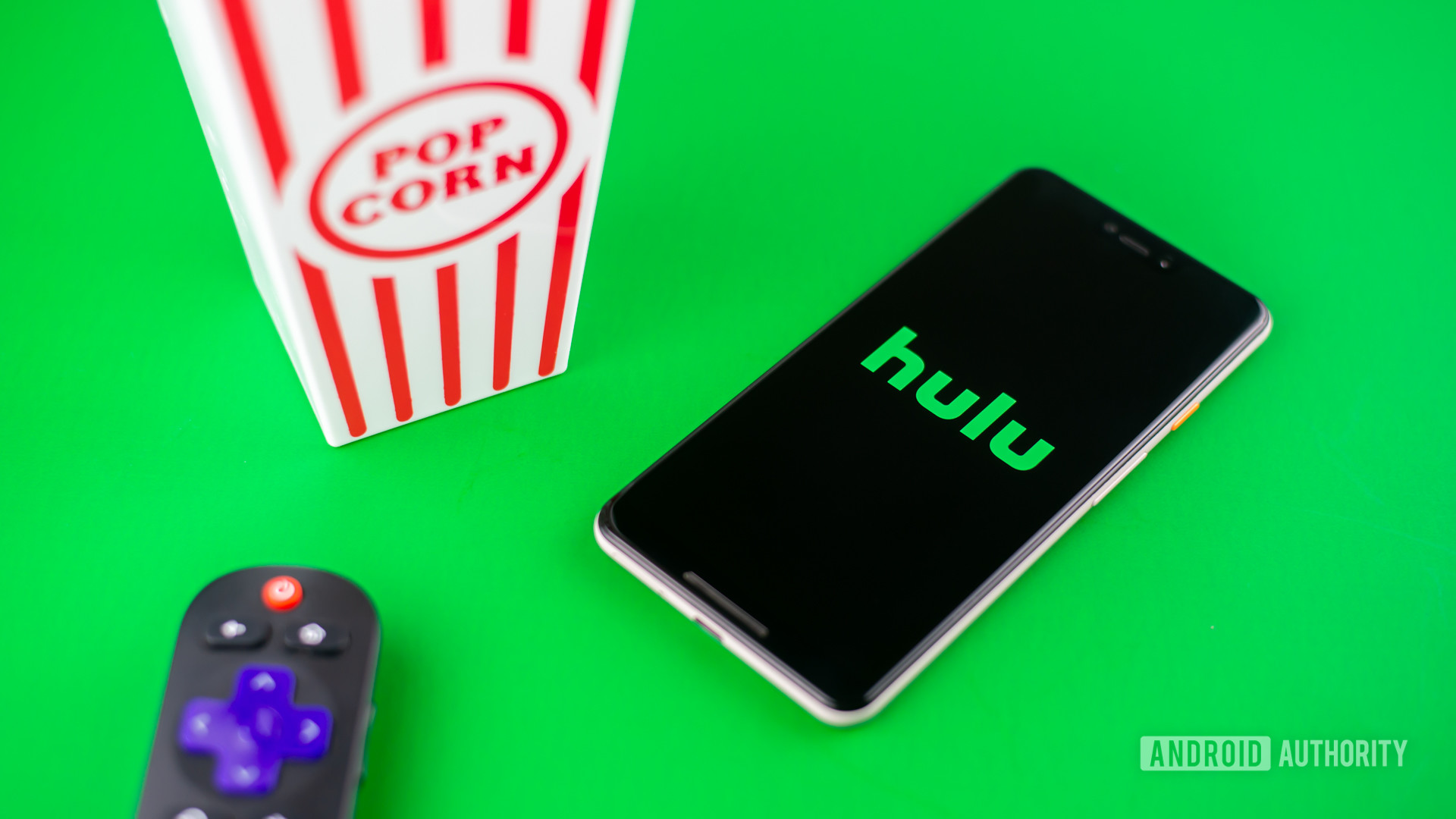 Hulu stock photo green background 1 video streaming services