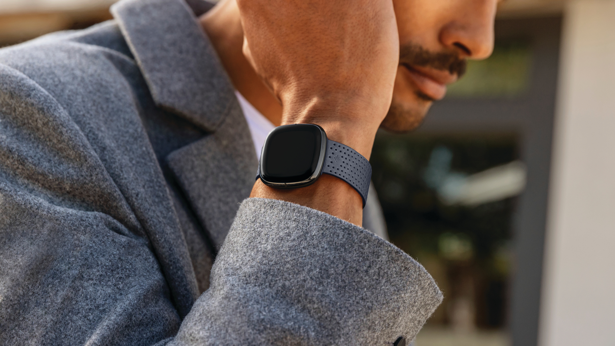 fitbit sense smartwatch lifestyle on wrist