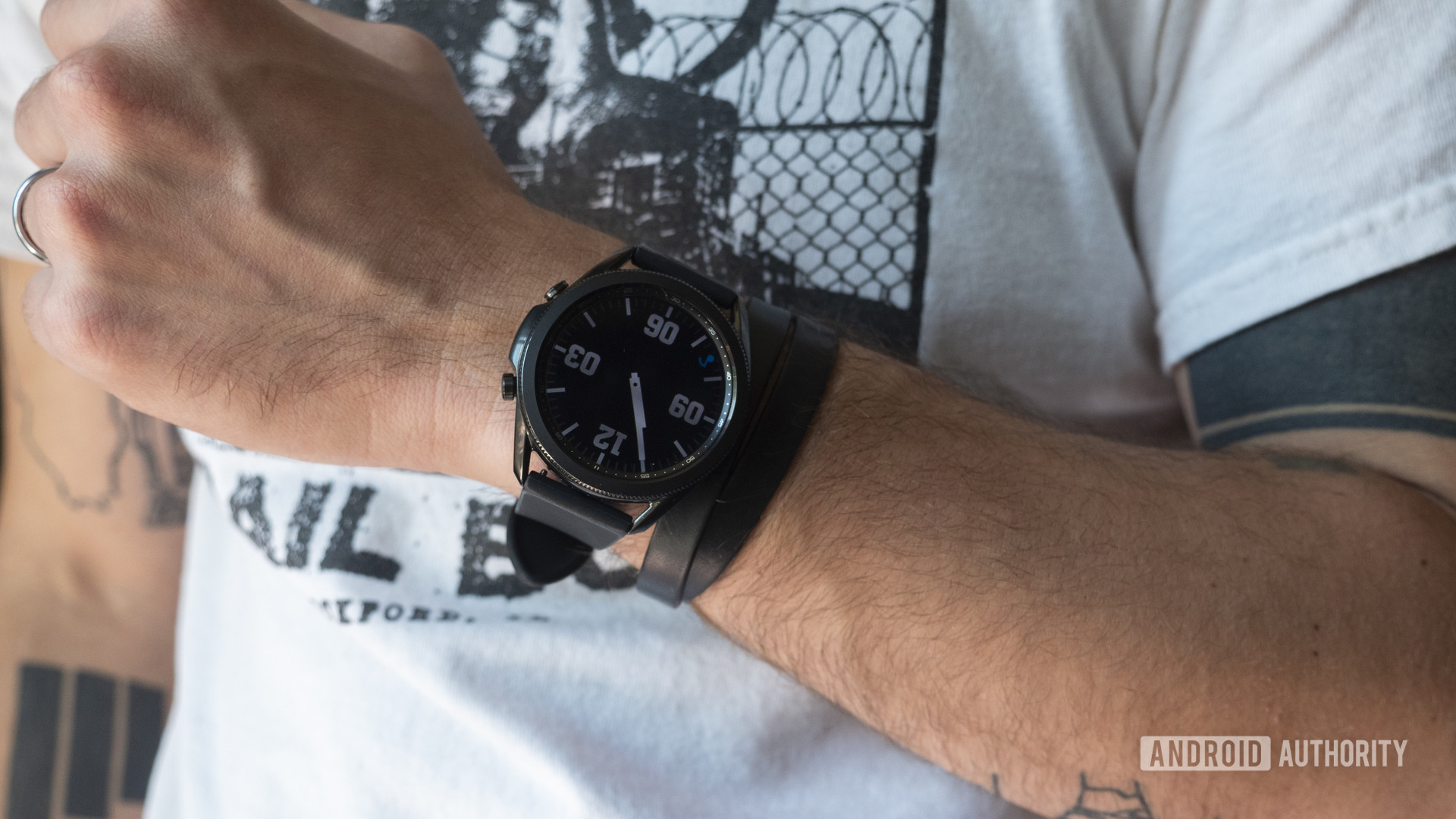 samsung galaxy watch 3 review always on display watch face on wrist