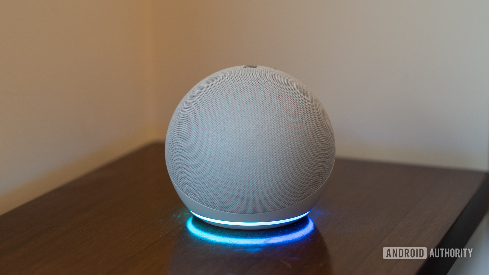 Echo Dot 2020 fourth generation ring of light from the front
