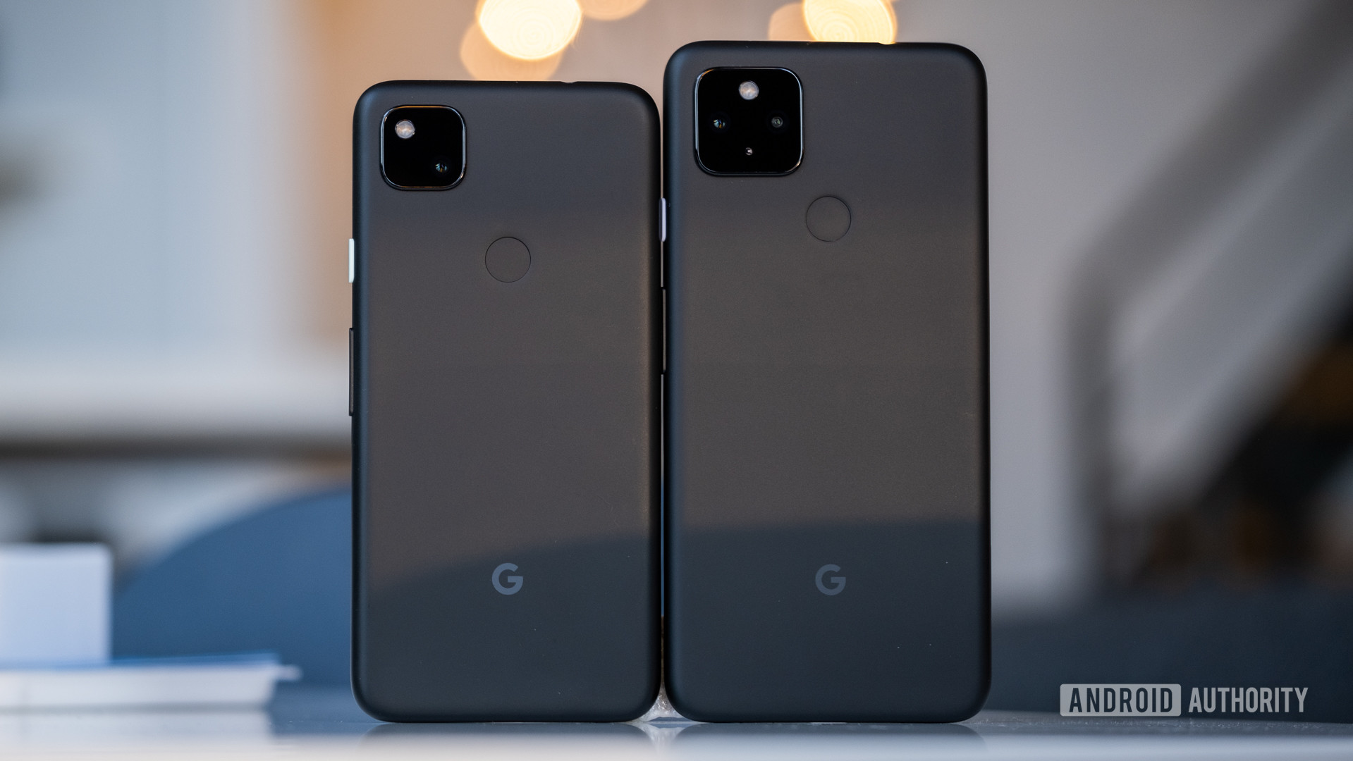 Google Pixel 4a 5G next to 4a