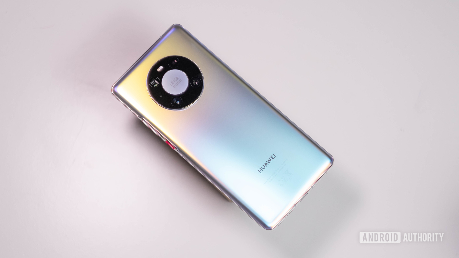Huawei Mate 40 Pro floating shot of the Mystic Silver finish