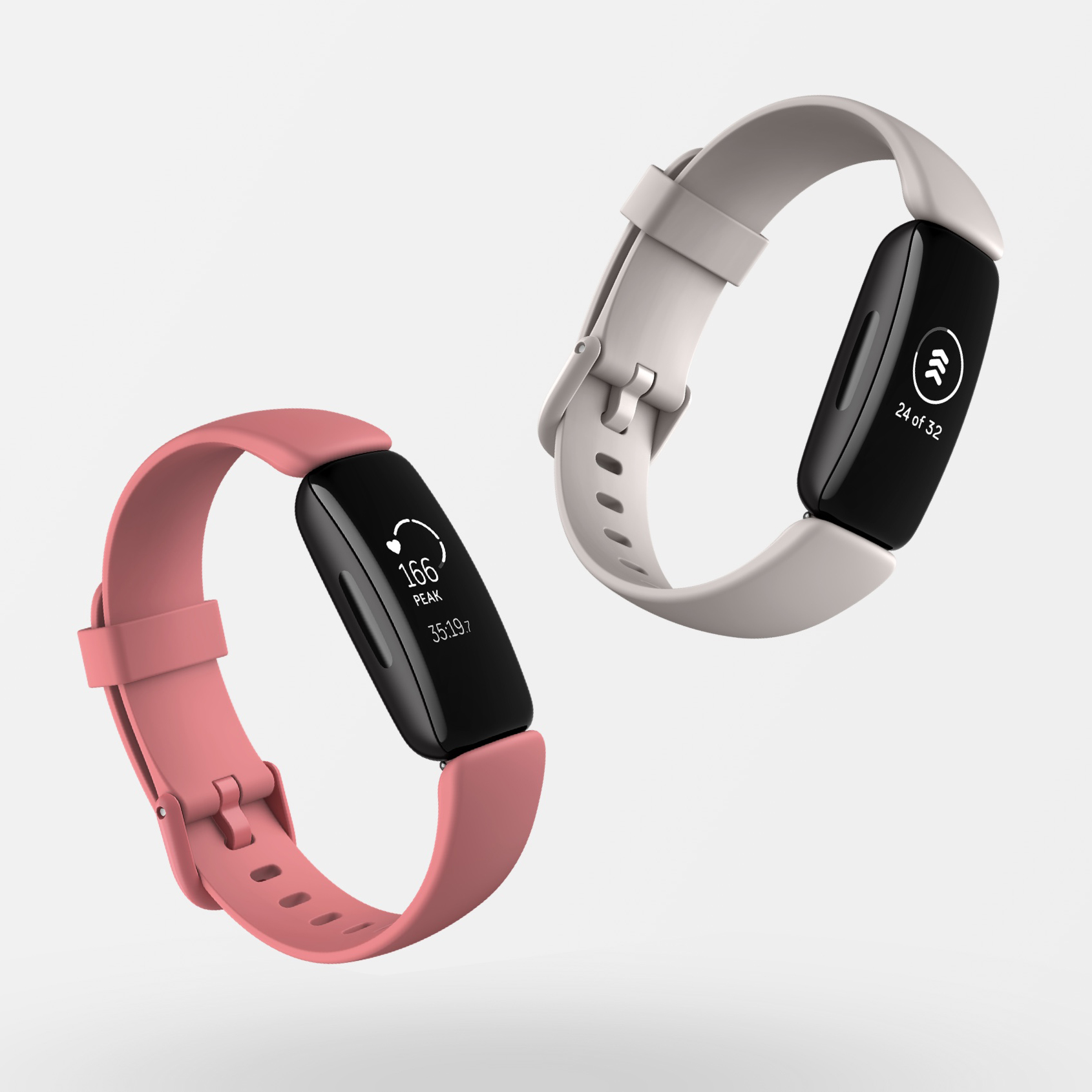 Fitbit inspire 2 press image white pink