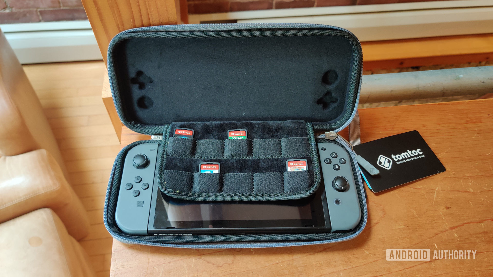 Nintendo Switch Tomtoc Travel Case Open