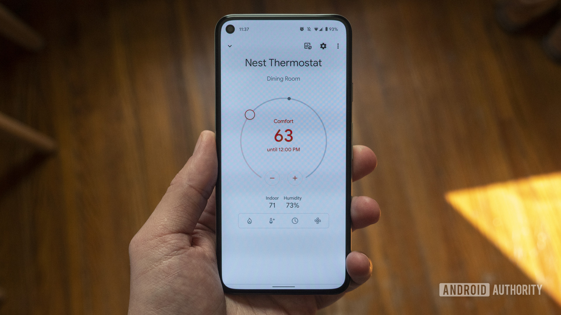 Examen du thermostat google Nest App google home cadran de température 1