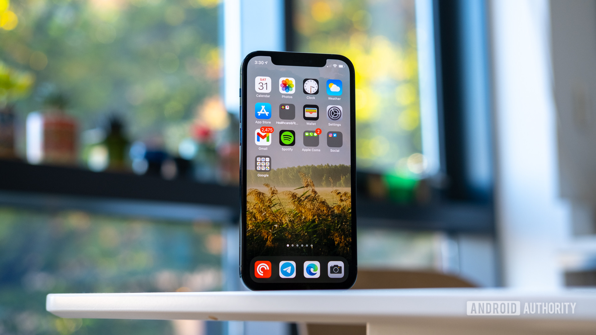 IPhone 12 Pro display on the table