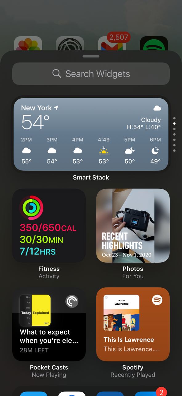 iPhone iOS 14 Widgets 1