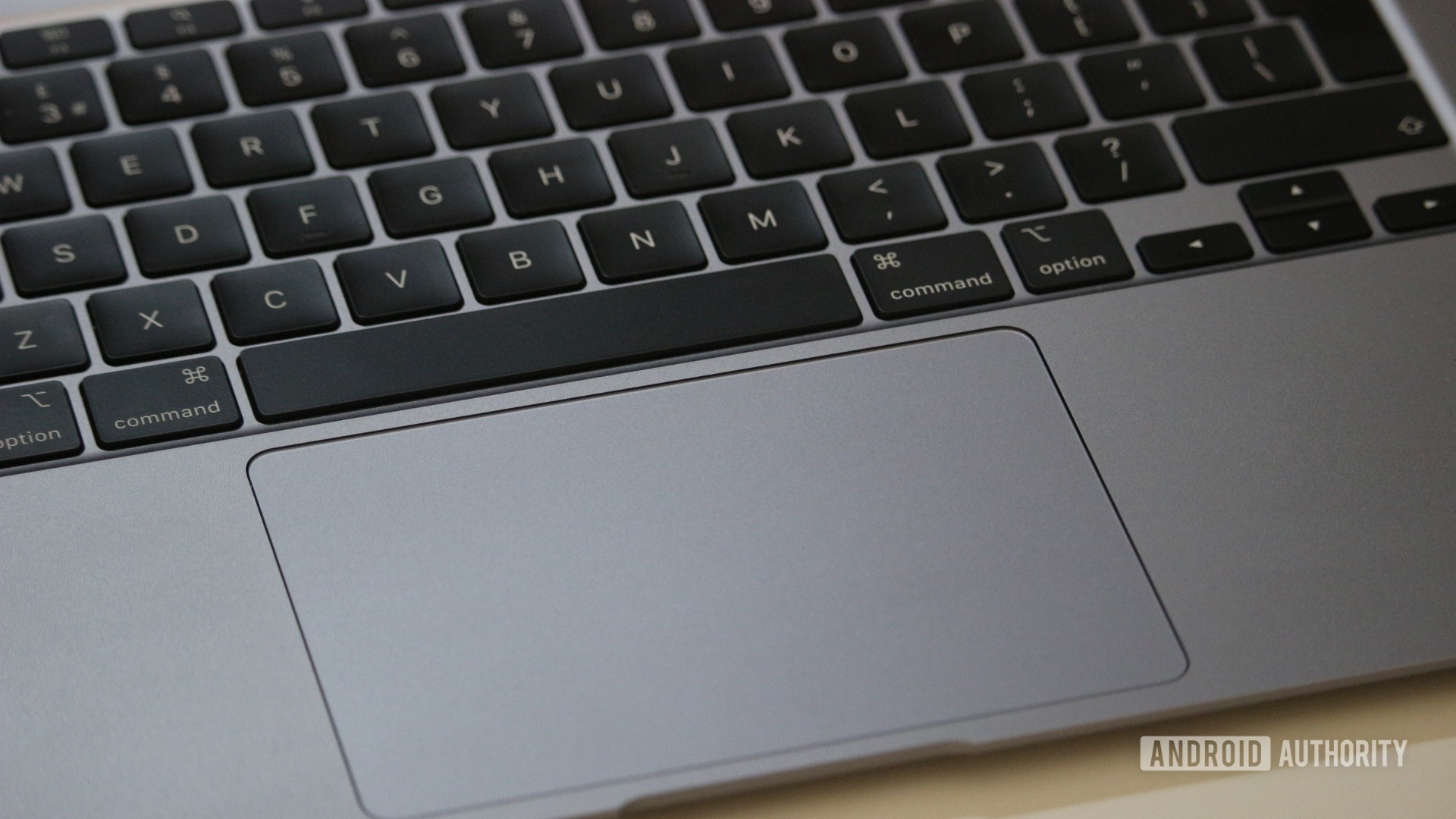 Apple MacBook Air M1 keyboard and trackpad