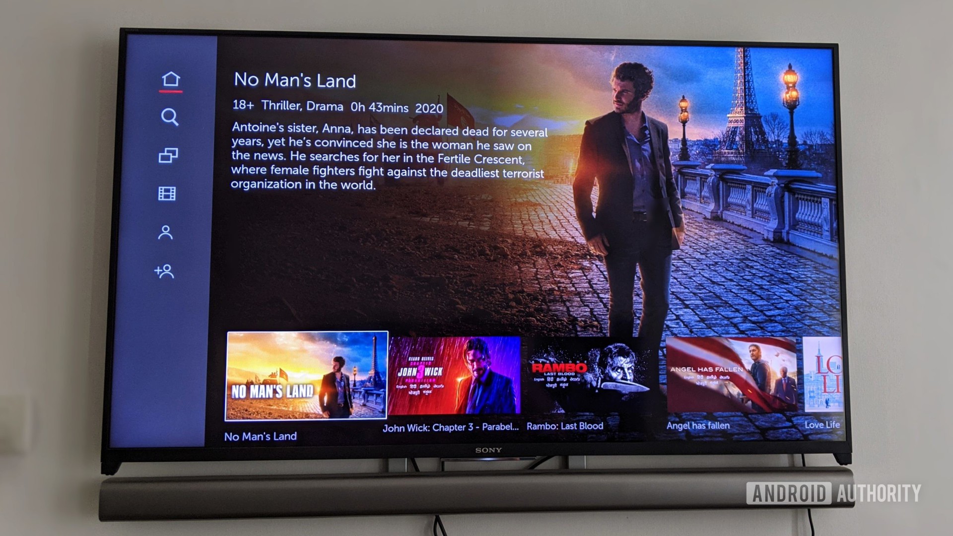 Lionsgate Play app on Sony Android TV