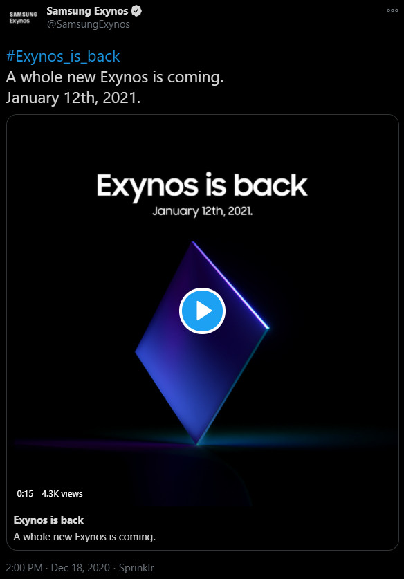 Samsung Exynos January 12 2021