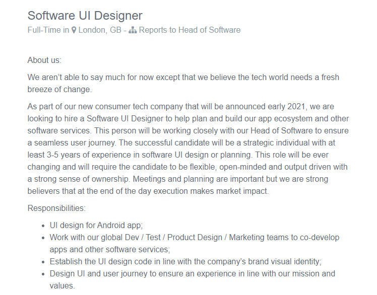 carl pei job listing android app