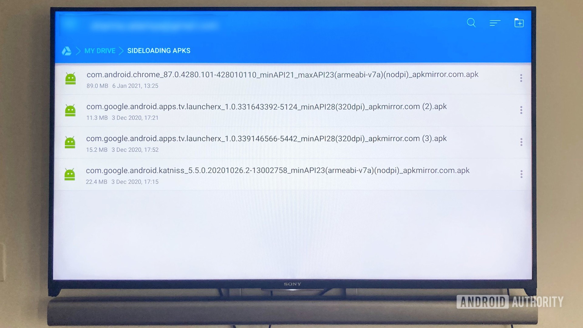 APK files On Google Drive For Sideloading Apps on Android TV