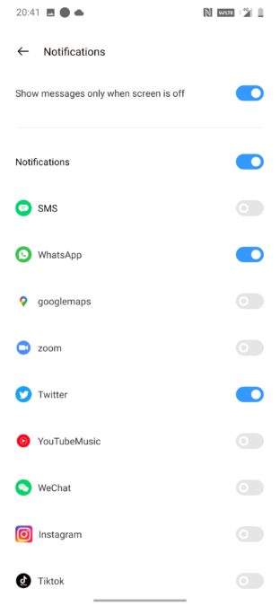 Realme Watch S Pro notifications
