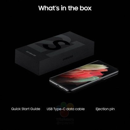Samsung Galaxy S21 in box accessories