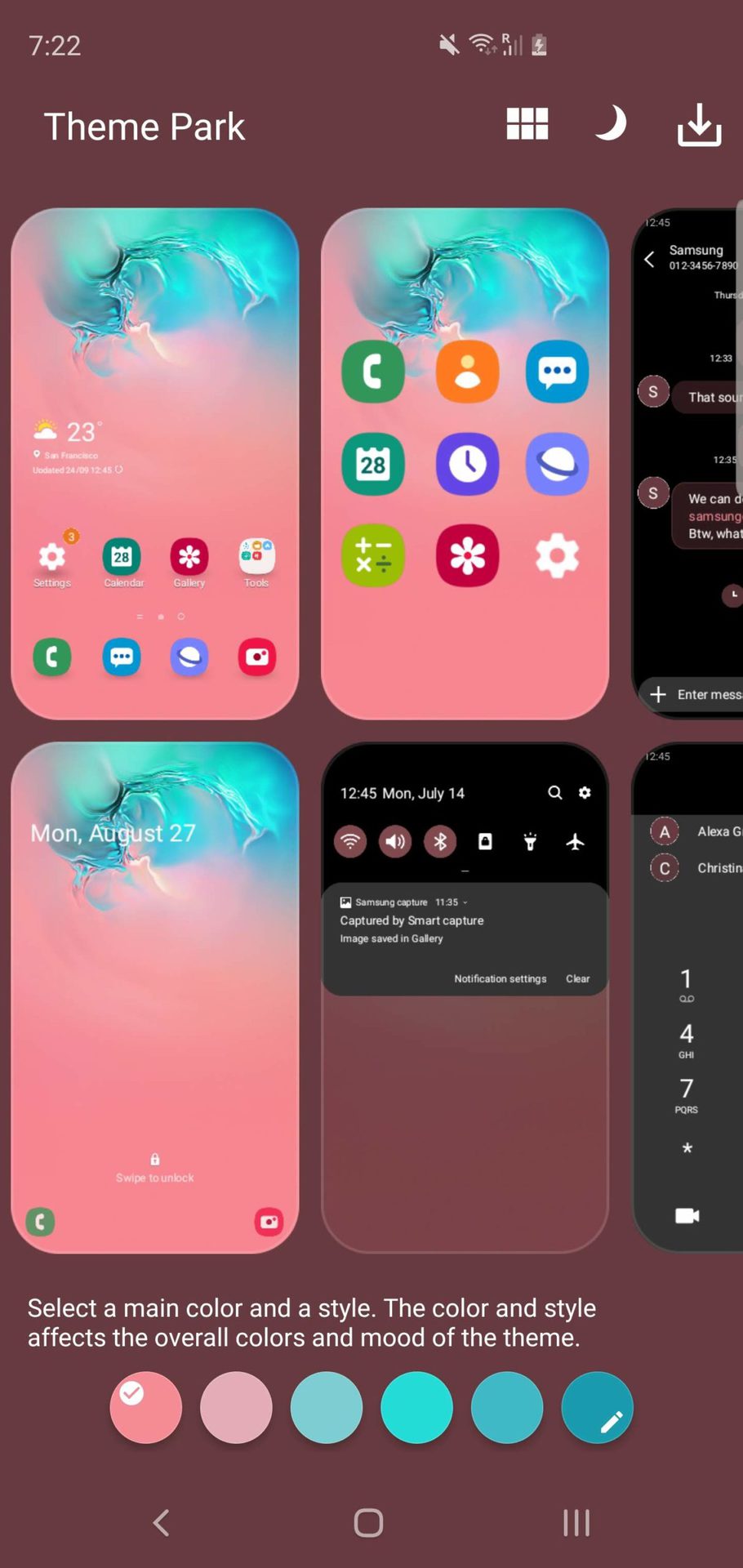 Samsung Theme Park Getting started with the wallpaper 5