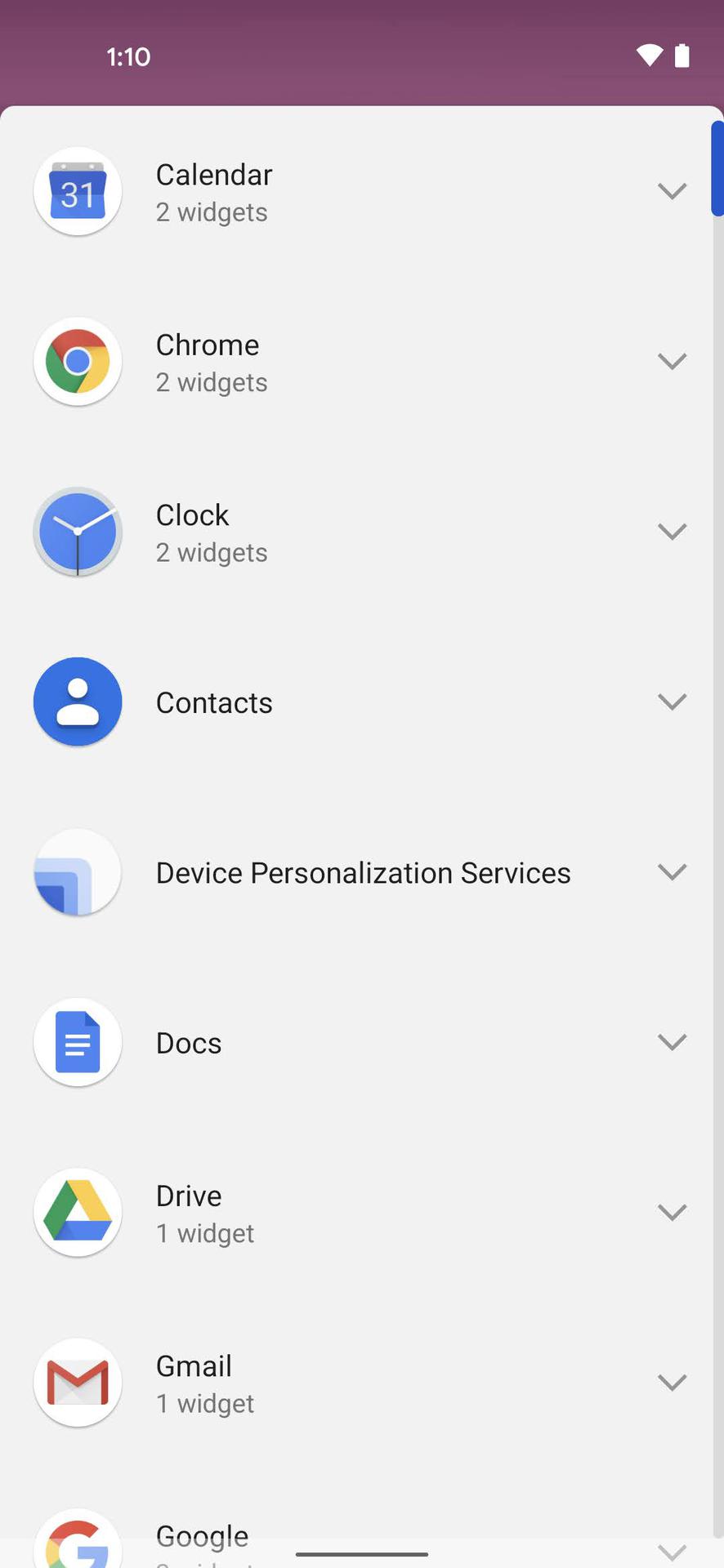 Android 12 Widget Organization 1