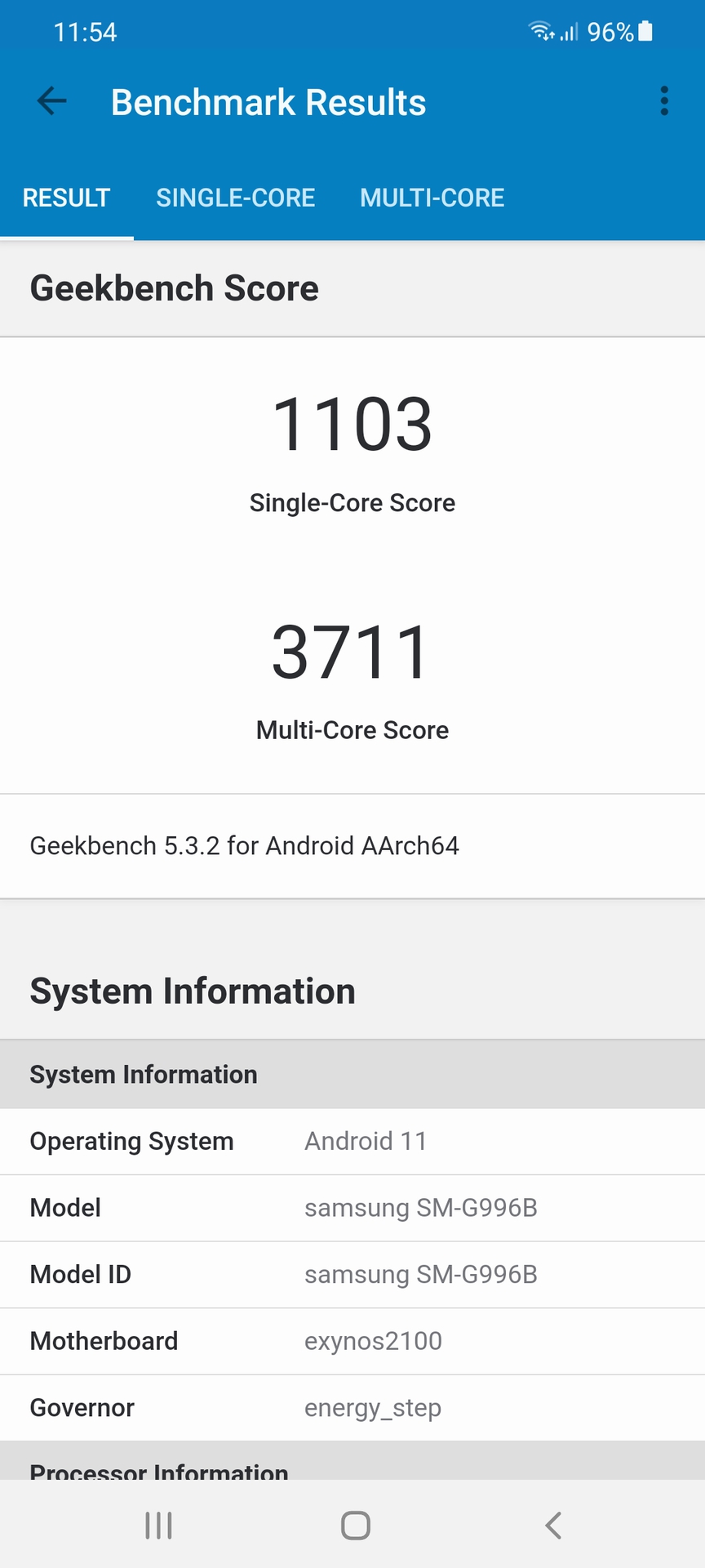 Samsung Galaxy S21 Plus Geekbench 5 Exynos 2100