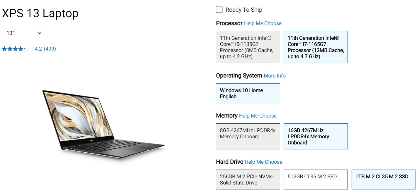 Dell XPS 13 laptop discount