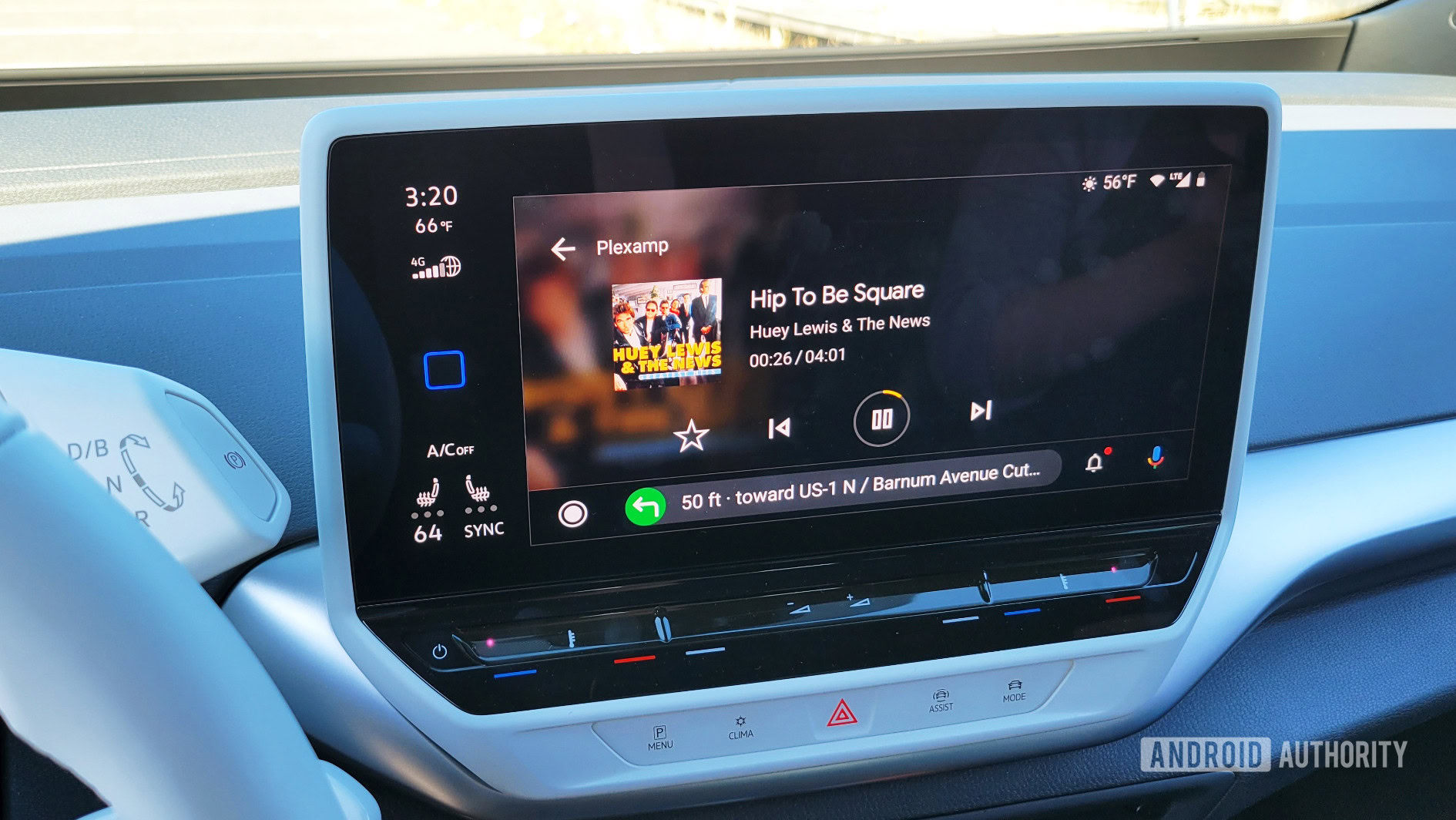 Android Auto in Volkswagen ID.4 Plexamp in Android Auto
