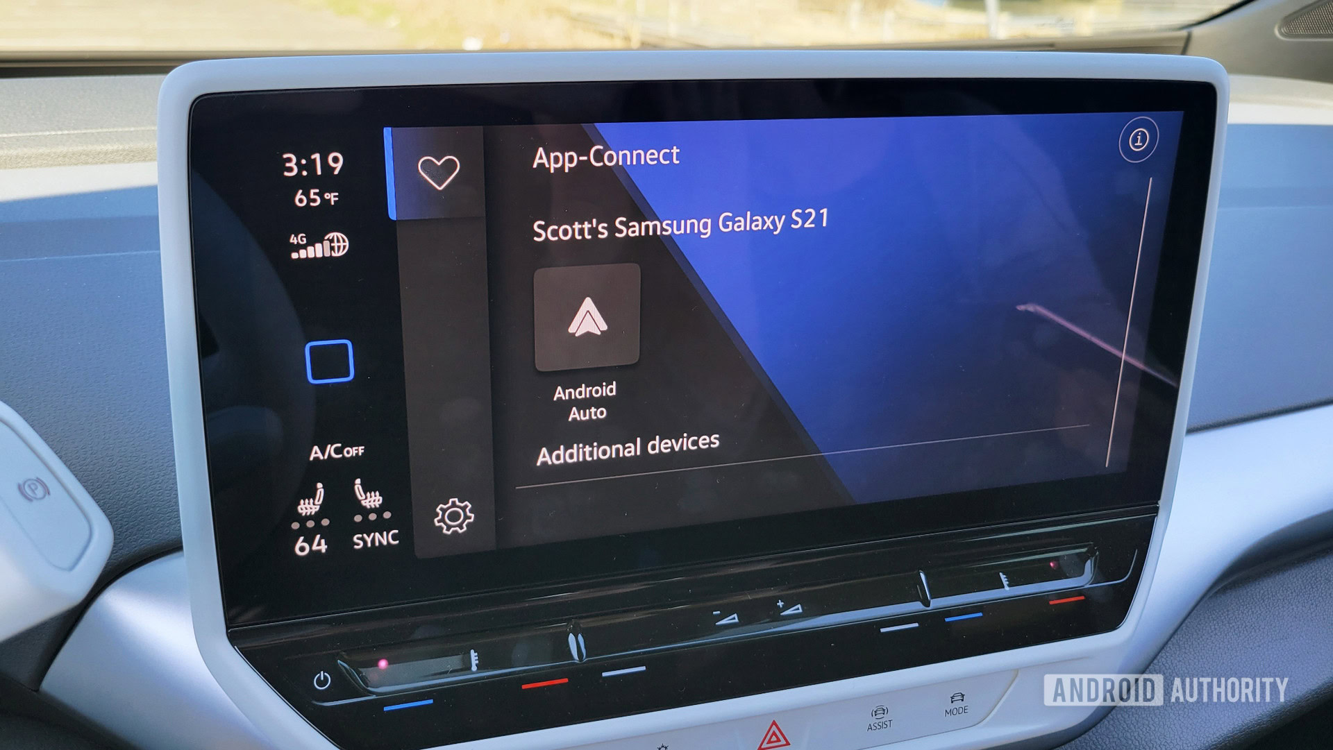 Android Auto in Volkswagen ID.4 Start Android Auto