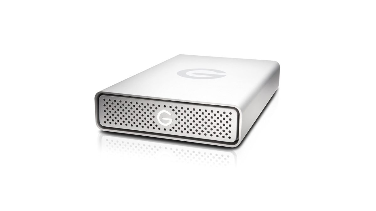 G Technology G Drive hard drive on a white background