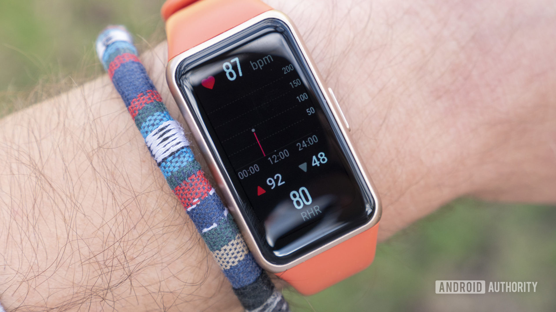Huawei Band 6 review resting heart rate on wrist