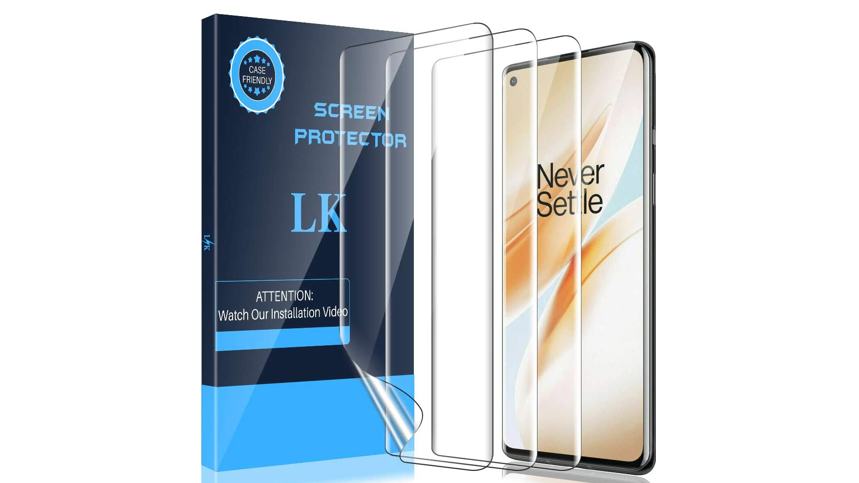 LK 3 Pack Screen Protector Compatible with OnePlus 8
